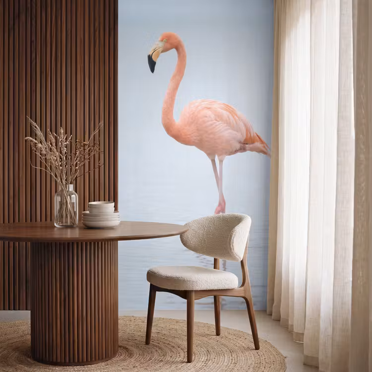 Behang - Flamingo - Zee - Roze — 4