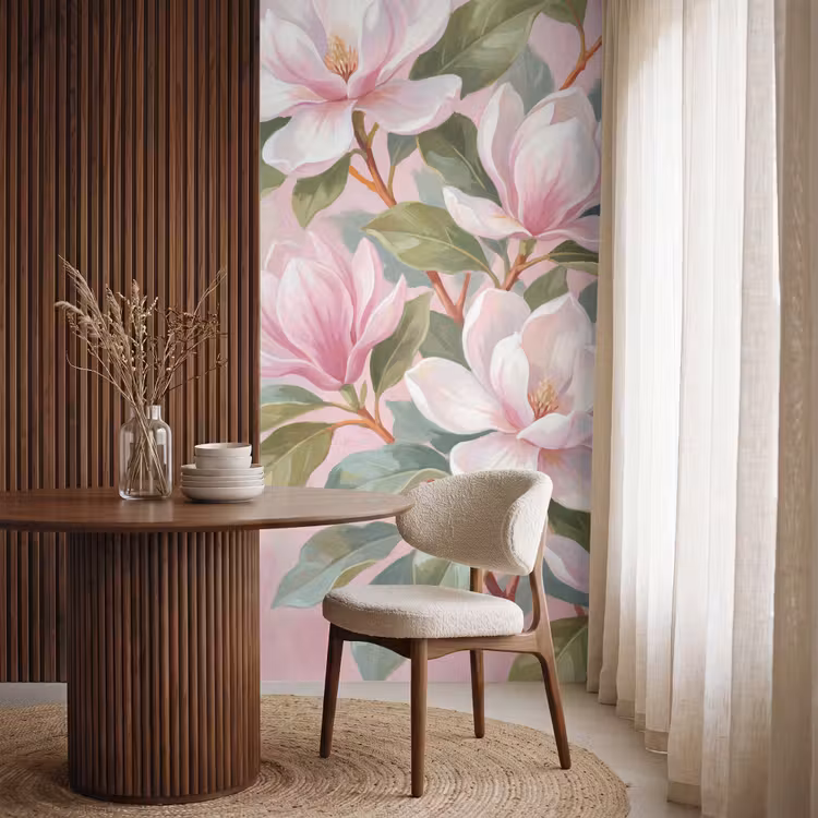 Behang - Magnolia's - Patroon - Roze — 4