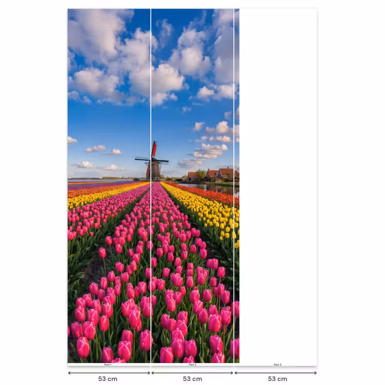 Behang - Tulpen - Holland - Molen - Kleurrijk — 6
