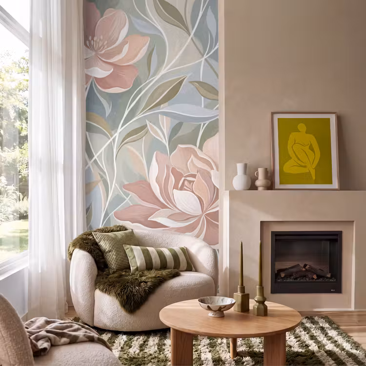 Behang - Elegant - Romantiek - Roze — 1