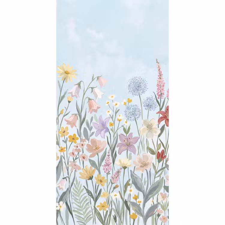 Behang - Weidebloemen - Illustratie - Kleurrijk — 2