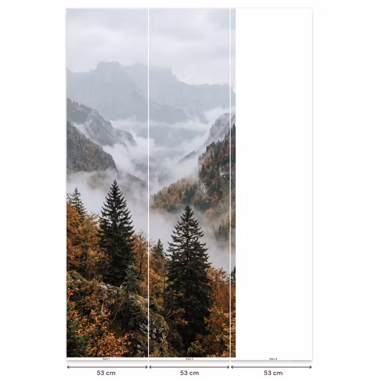 Behang - Bergen - Vallei - Mist - Herfst - Natuur — 6