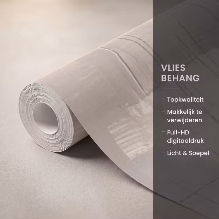 Behang - Abstract - Cirkel - Modern - Beige - Zwart - Minimalistisch — 3