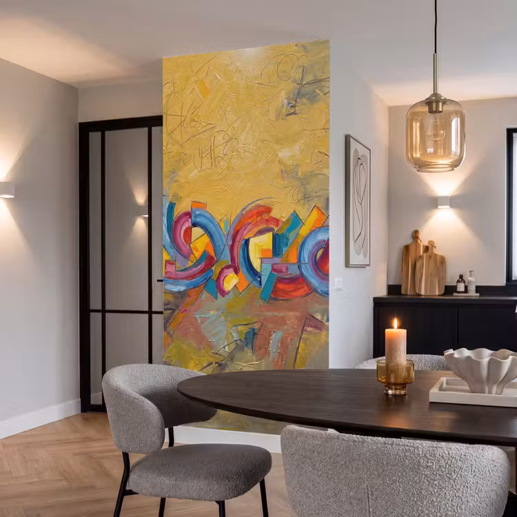 Behang - Abstract - Cirkels - Schilderij - Kleurrijk - Dynamisch — 5