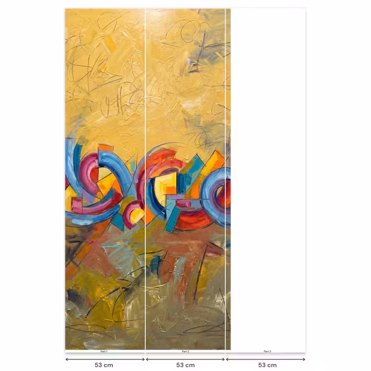 Behang - Abstract - Cirkels - Schilderij - Kleurrijk - Dynamisch — 6