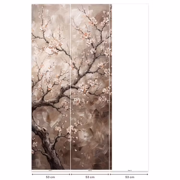 Behang - Bloesem - Takken - Schilderij - Beige - Serene — 6