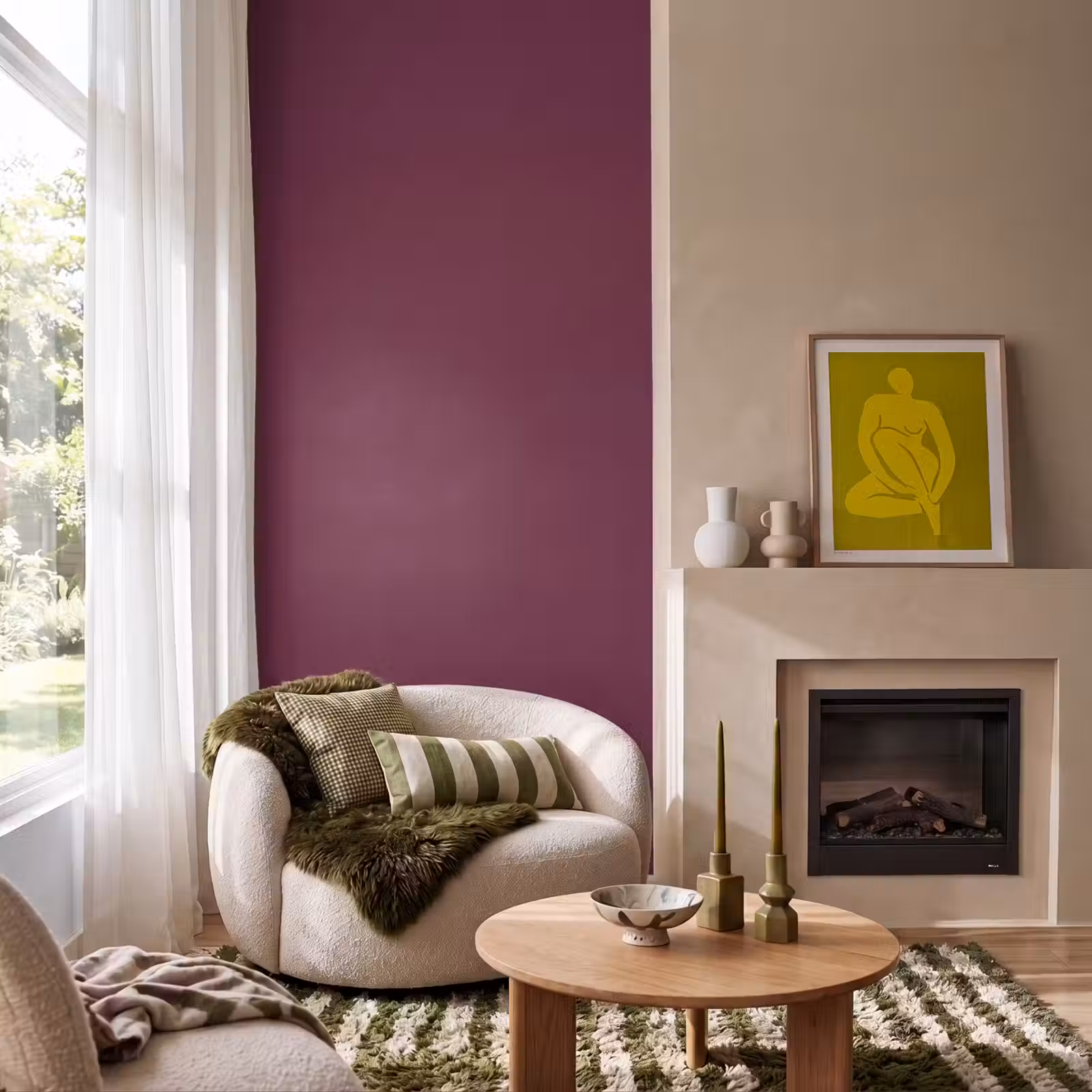 Behang - Deep - Plum - Paars — 1