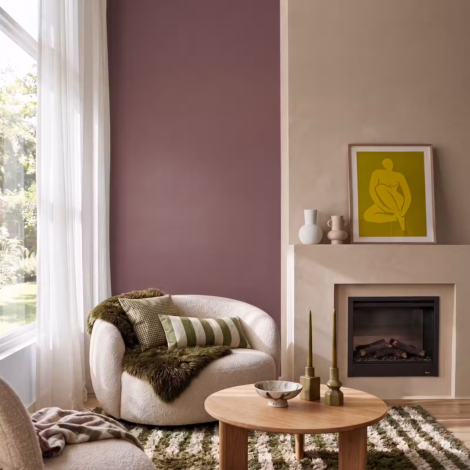 Behang - Velvet - Merlot - Rood — 1