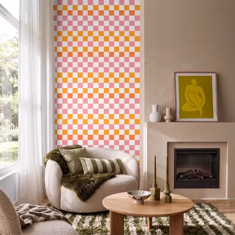 Behang - Patroon - Oranje — 1