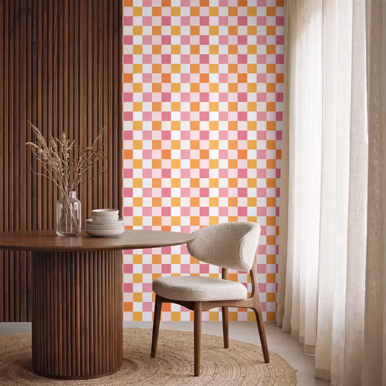 Behang - Patroon - Roze — 4
