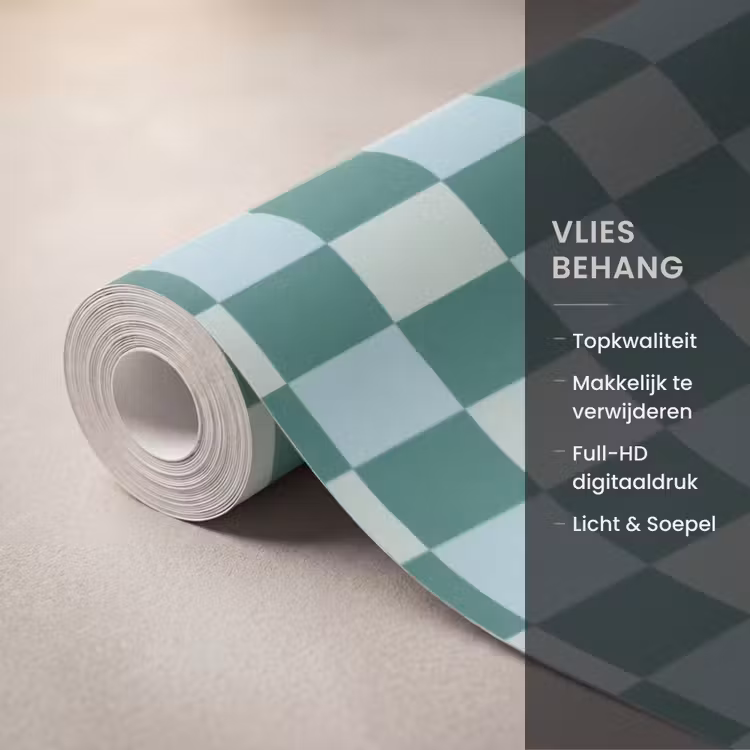Behang - Schaak - Klassiek - Groen — 3