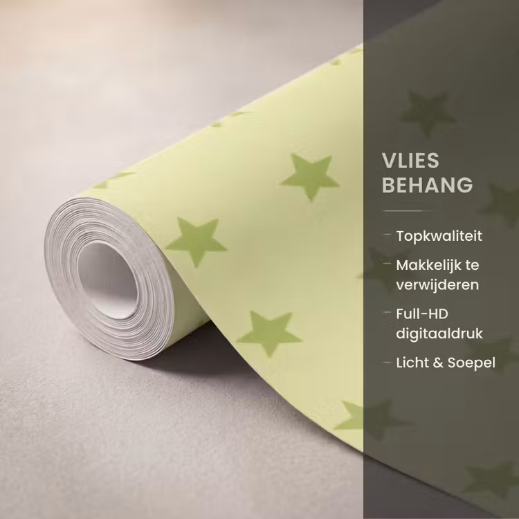 Behang - Sterren - Patroon - Groen — 3