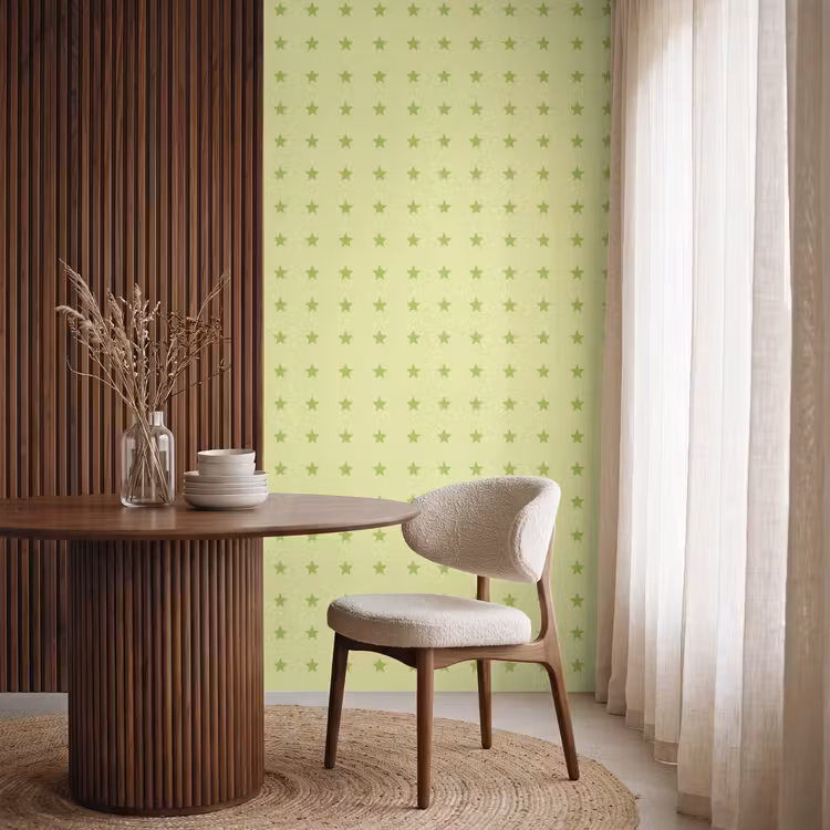 Behang - Sterren - Patroon - Groen — 4