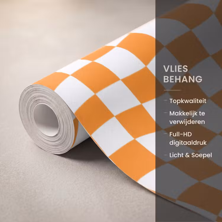 Behang - Golvend - Patroon - Oranje — 3