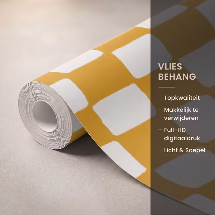 Behang - Grafisch - Patroon - Oker — 3