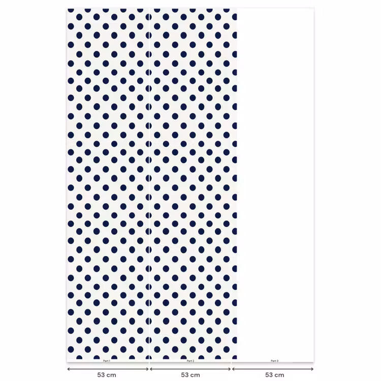 Behang - Klassiek - Stippen - Blauw — 6