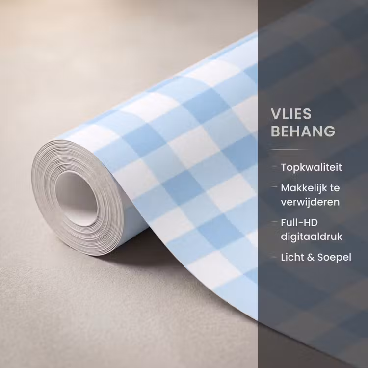 Behang - Ruit - Patroon - Blauw — 3