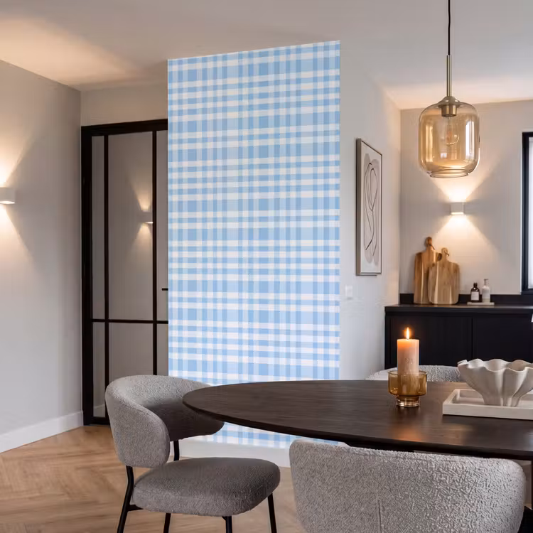 Behang - Ruit - Patroon - Blauw — 5