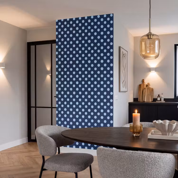Behang - Klassiek - Dots - Blauw — 5