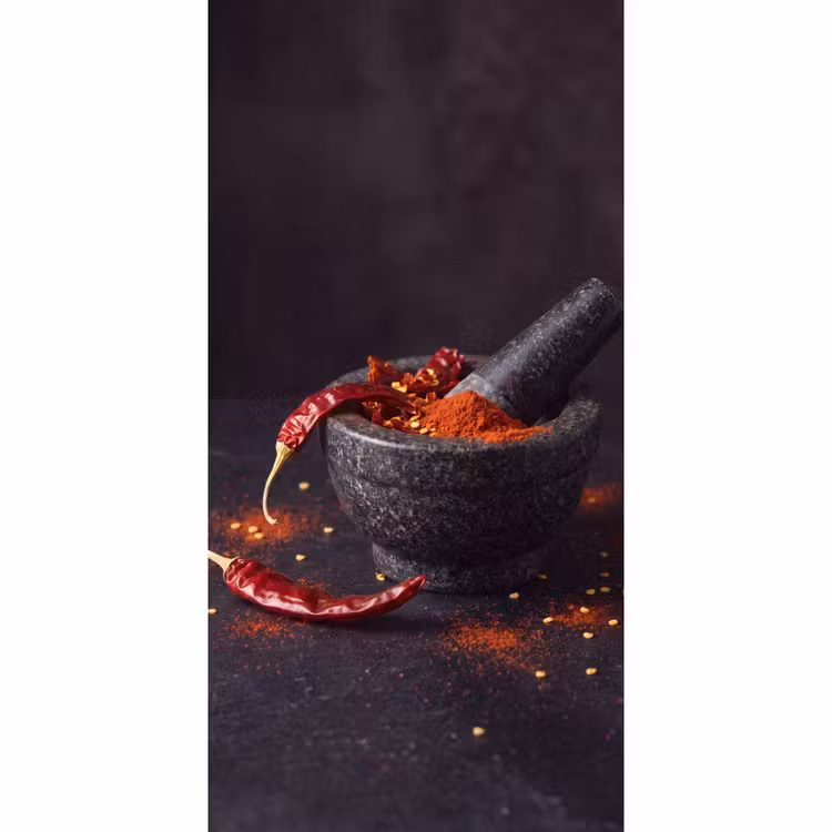 Behang - Specerijen - Vijzel - Rood — 2