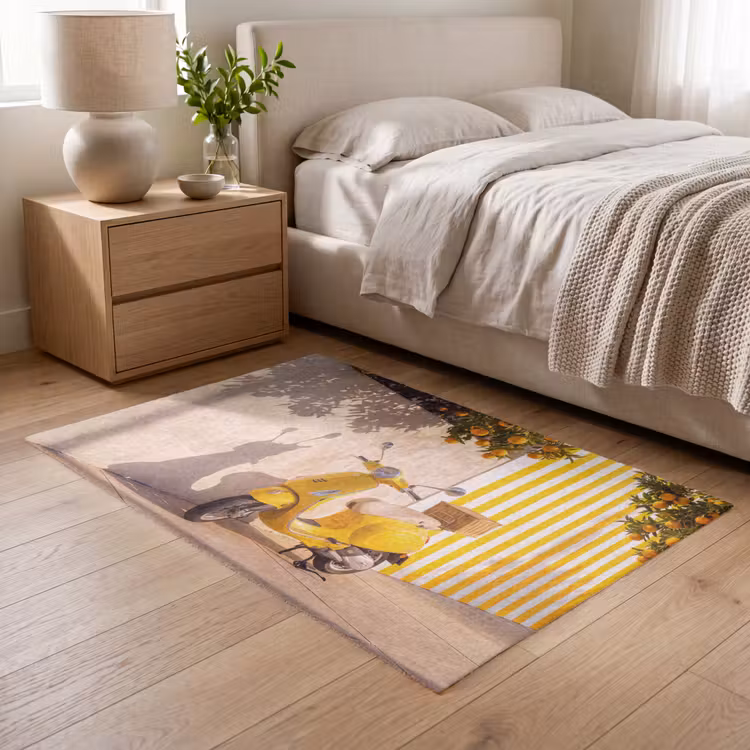 Vloerkleed - Scooter - Natuur - Zomer - Geel - Mediterraan — 5