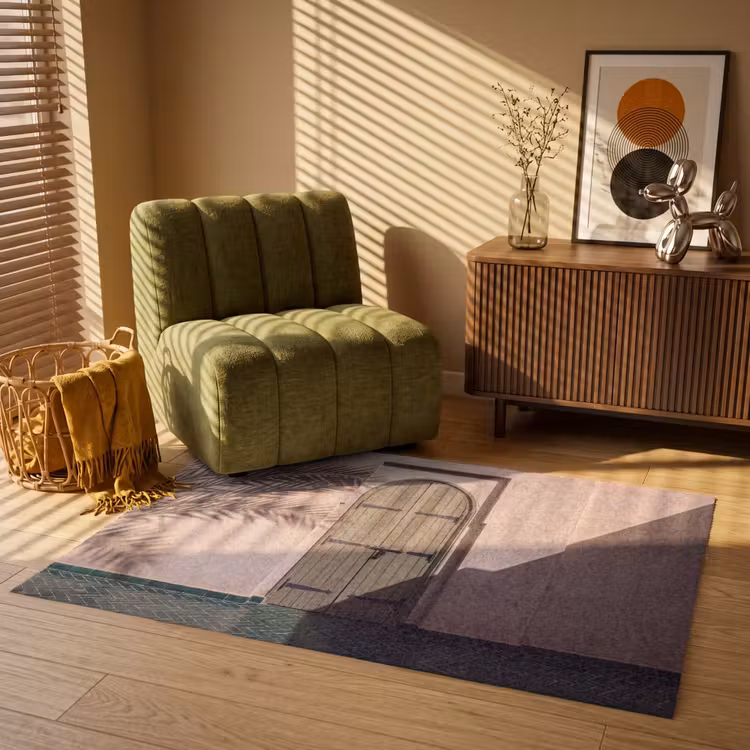 Vloerkleed - Deur - Hout - Architectuur - Groen - Rustiek — 2