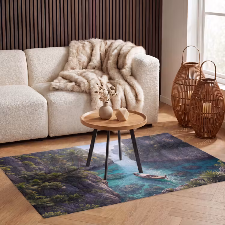 Vloerkleed - Eiland - Tropisch - Water - Palmbomen - Natuur — 3