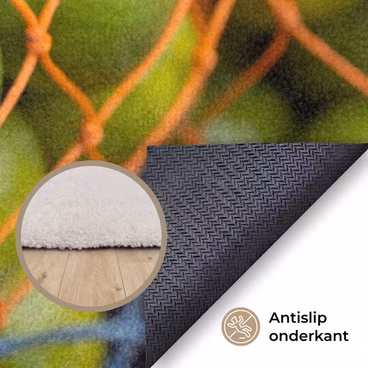 Vloerkleed - Eten - Net - Groen - Markt — 4