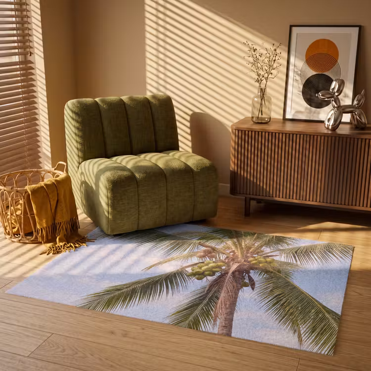 Vloerkleed - Kokosnoot - Boom - Tropisch - Natuur - Groen — 2