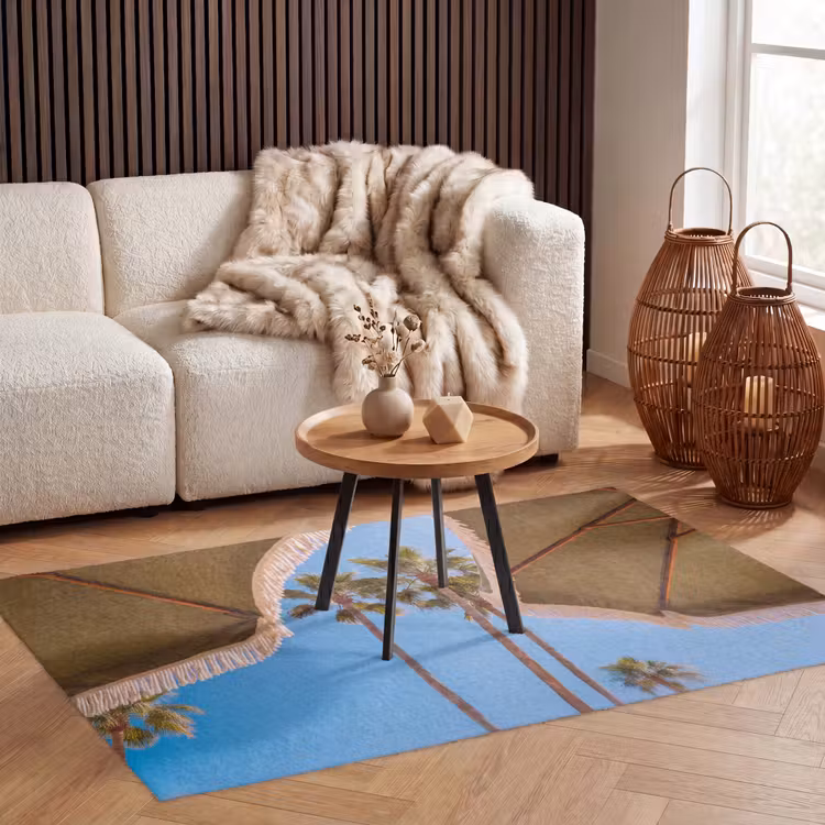 Vloerkleed - Parasol - Groen - Franjes - Zomer - Tropisch — 3