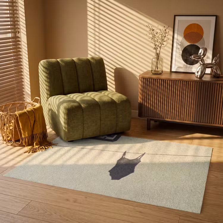 Vloerkleed - Badpak - Schaduw - Muur - Zomer - Minimalistisch — 2