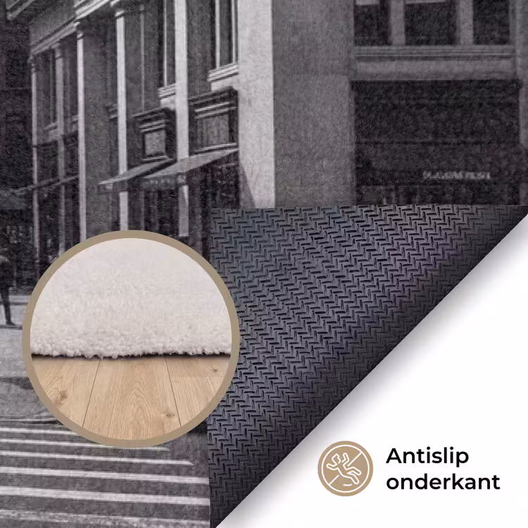Vloerkleed - Gebouw - Hoogbouw - Stad - Architectuur - Zwart-wit — 4
