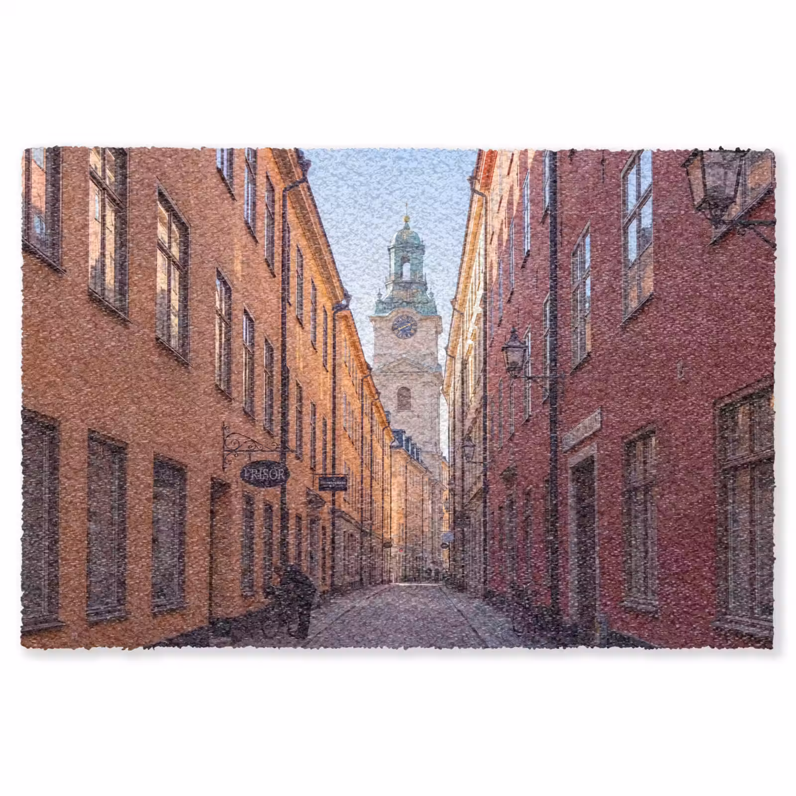 Vloerkleed - Straat - Klokkentoren - Stad - Architectuur - Historisch — 1