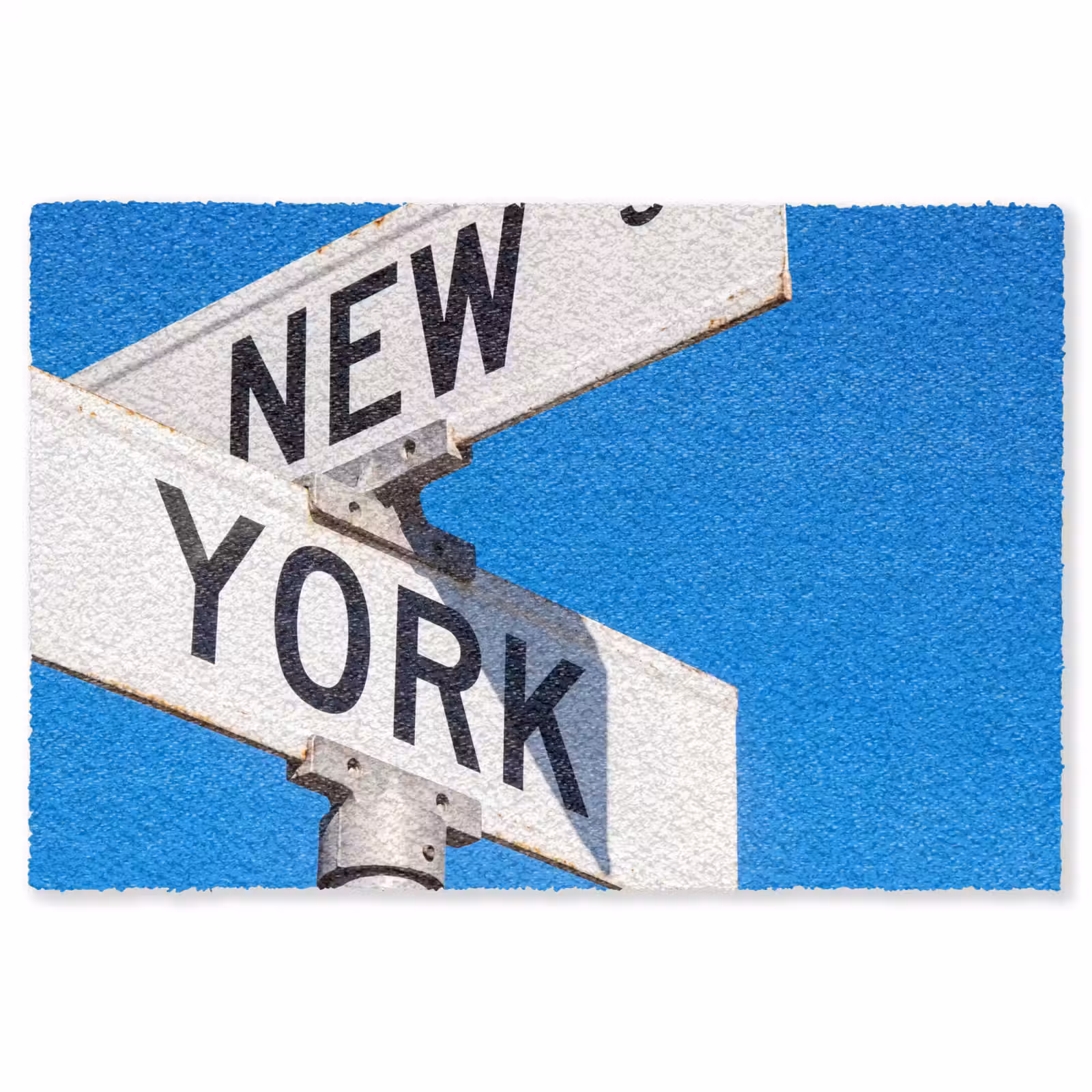 Vloerkleed - New York - Straatbord - Stad - Urban - Blauw — 1