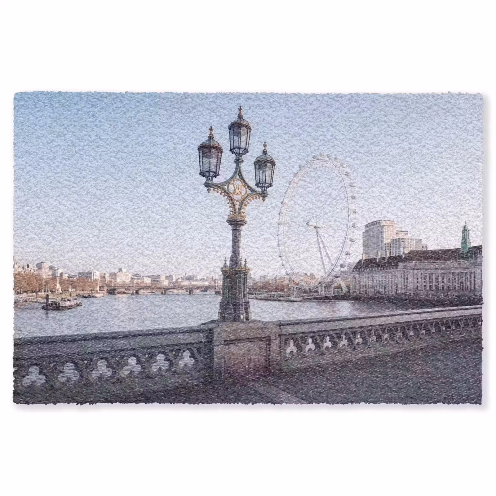 Vloerkleed - Reuzenrad - Londen - Stad - Architectuur - Brug — 1