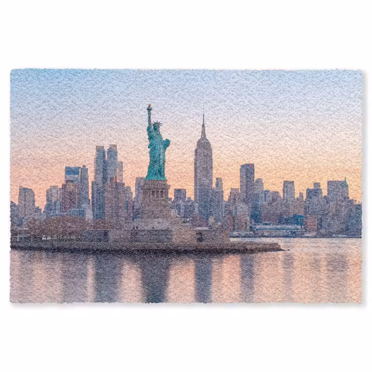 Vloerkleed - Vrijheidsbeeld - New York - Zonsopgang - Stad - Architectuur — 1