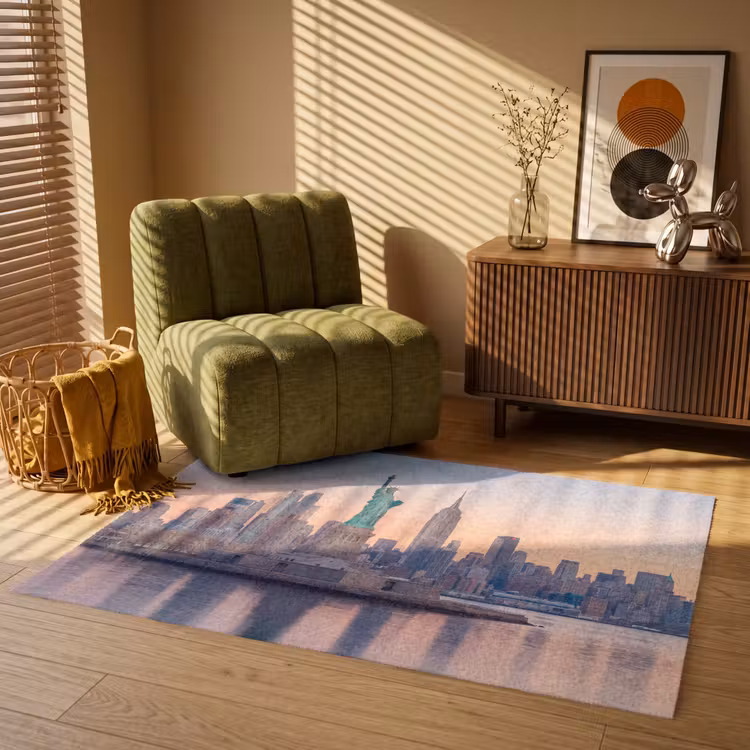 Vloerkleed - Vrijheidsbeeld - New York - Zonsopgang - Stad - Architectuur — 2