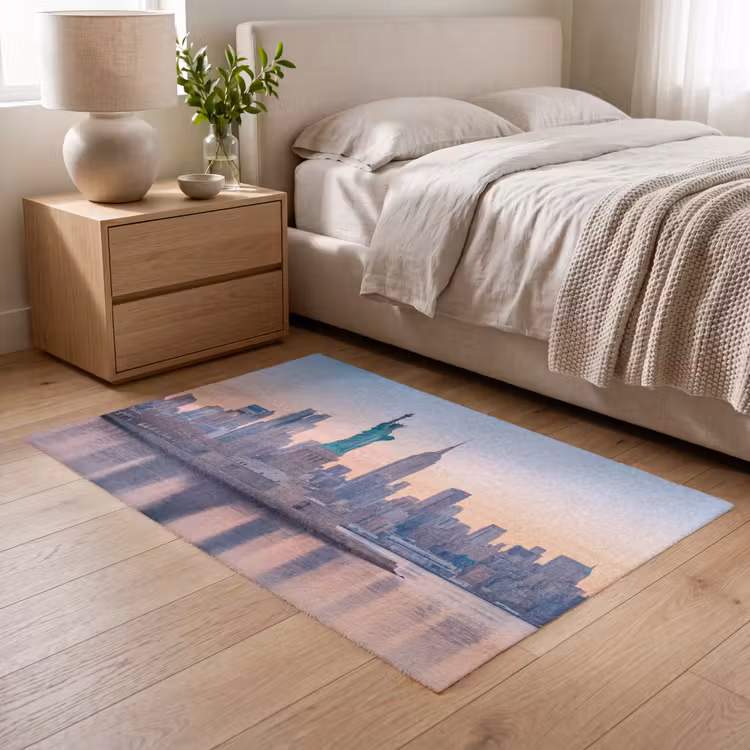 Vloerkleed - Vrijheidsbeeld - New York - Zonsopgang - Stad - Architectuur — 5