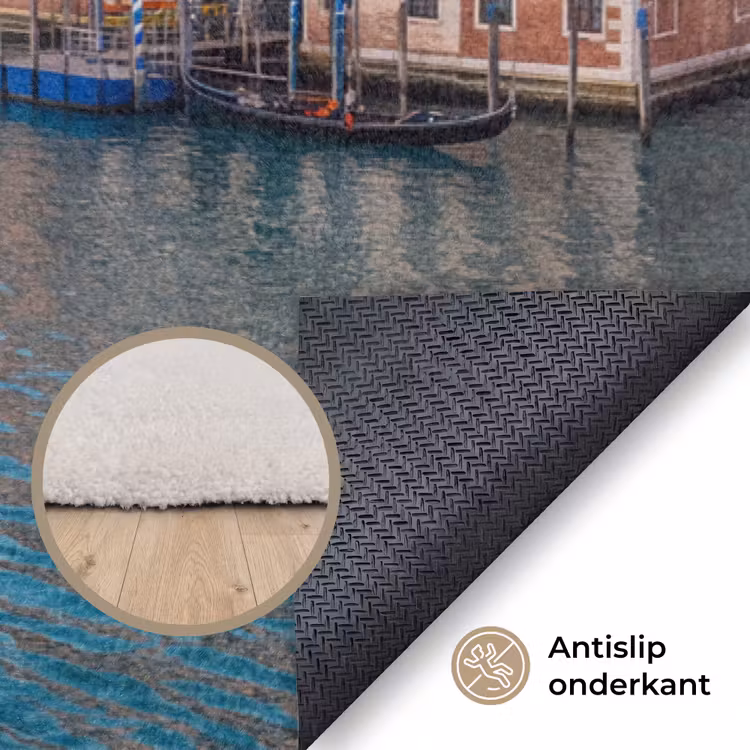 Vloerkleed - Gondel - Venetië - Kanaal - Stadsgezicht - Avondlicht — 4