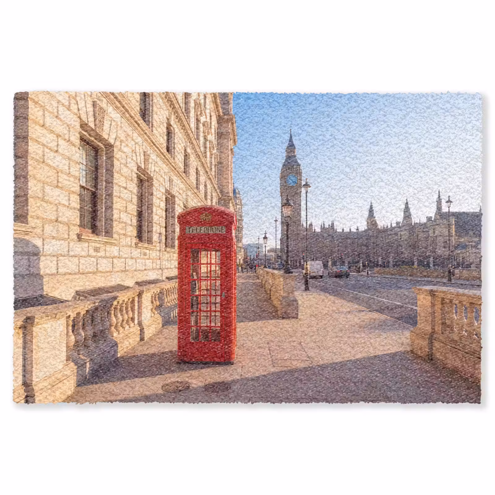 Vloerkleed - Telefooncel - Rood - Londen - Stad - Architectuur — 1