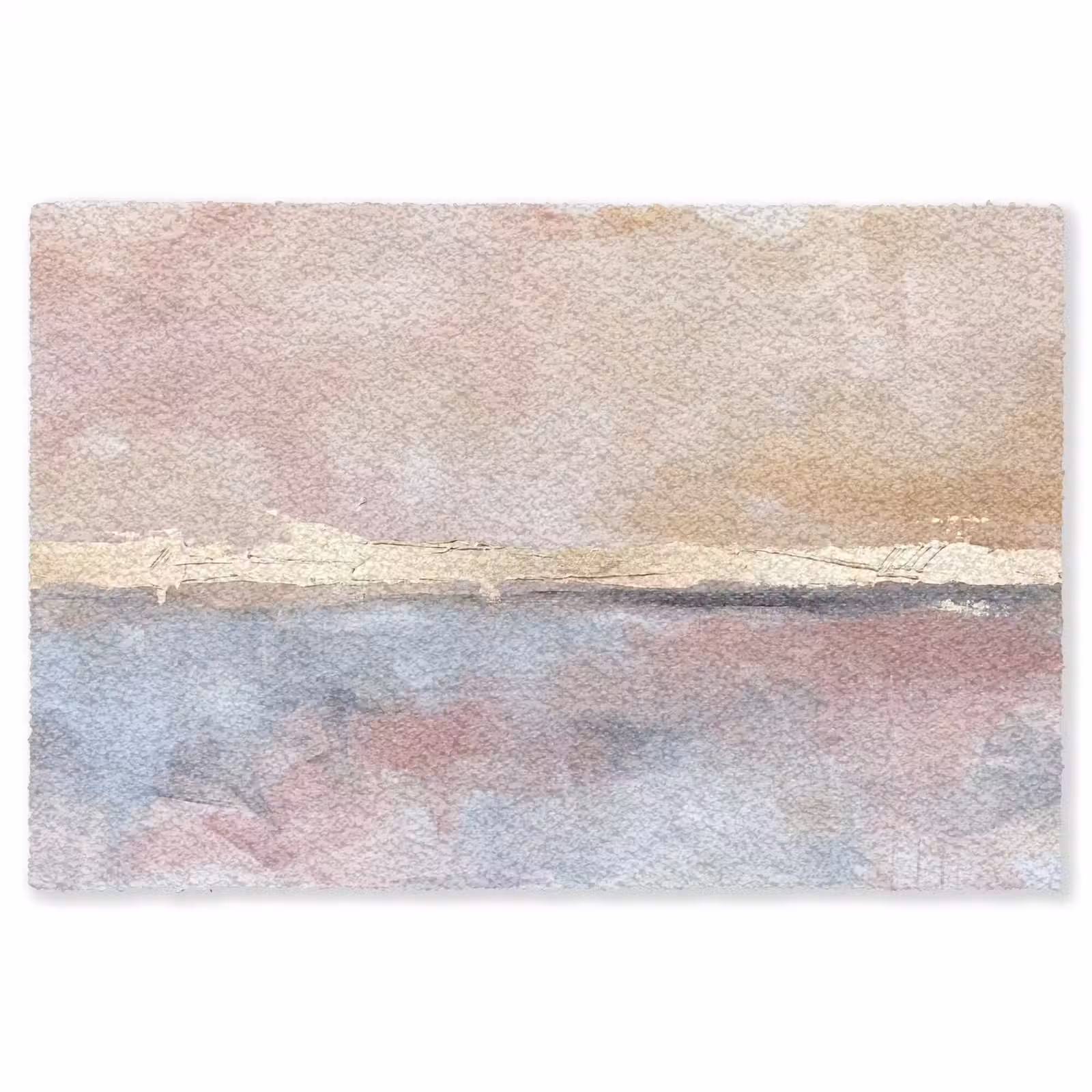 Vloerkleed - Abstract - Horizontaal - Kunst - Roze - Goud — 1