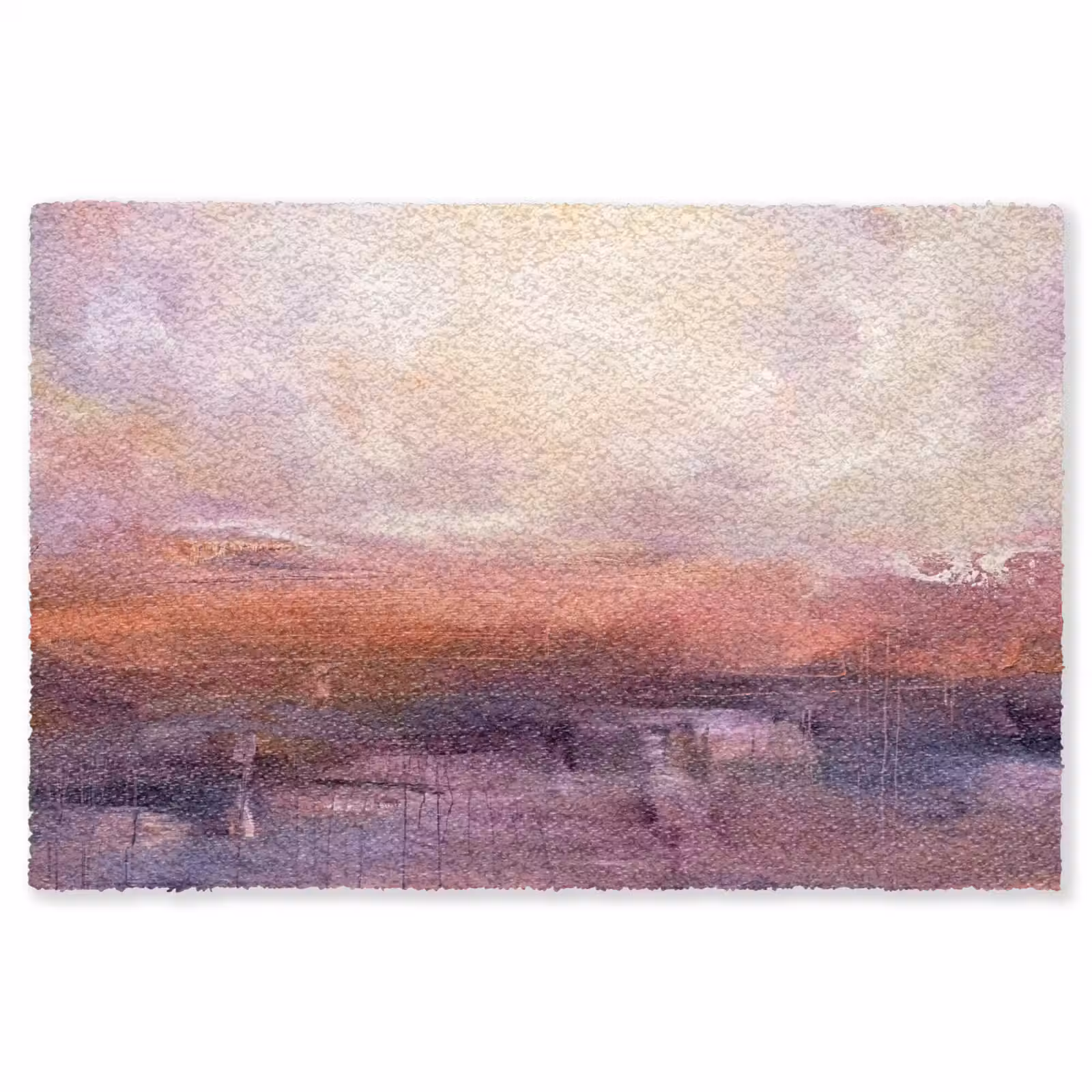 Vloerkleed - Abstract - Landschap - Modern - Paars - Oranje — 1