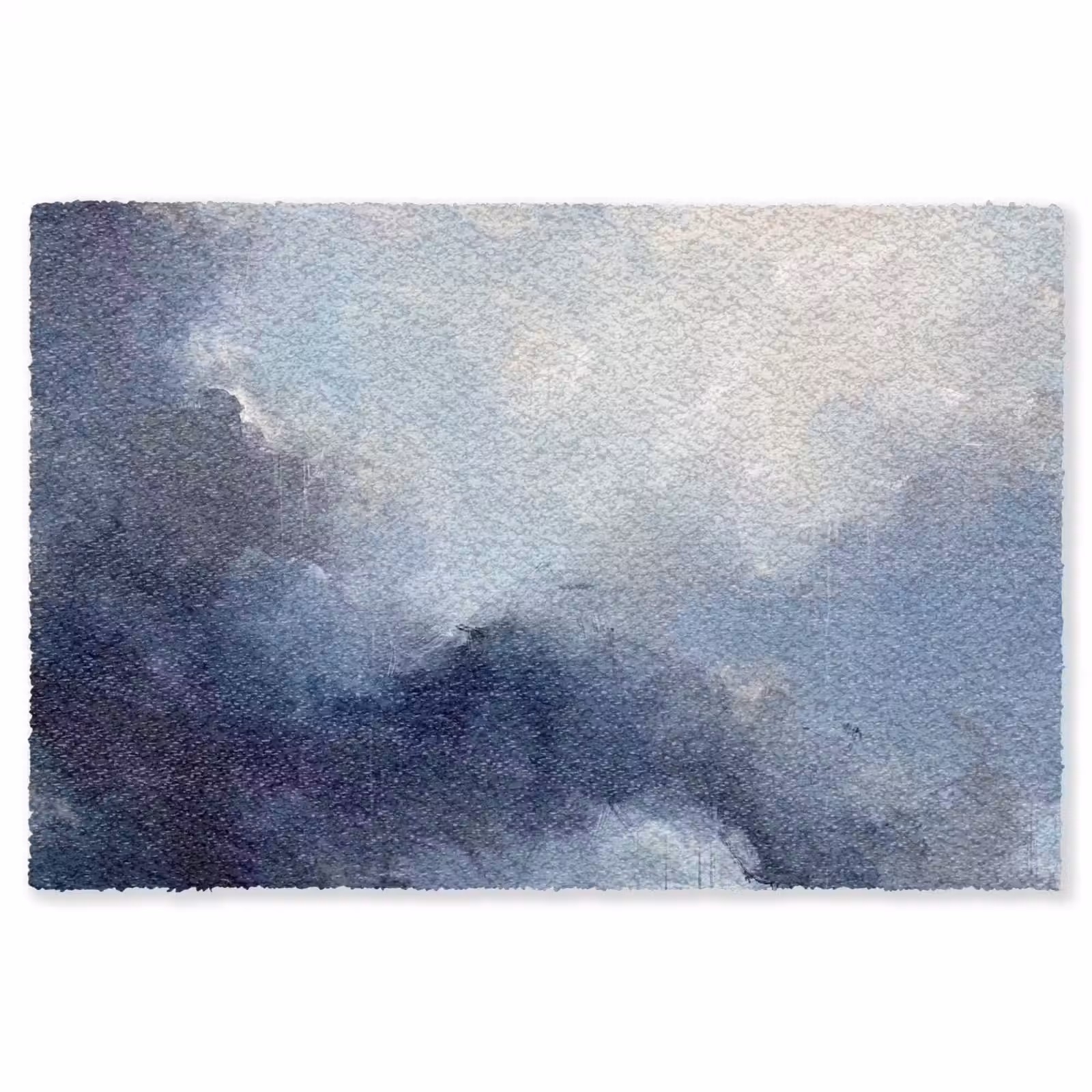 Vloerkleed - Abstract - Wolken - Modern - Blauw - Kunst — 1