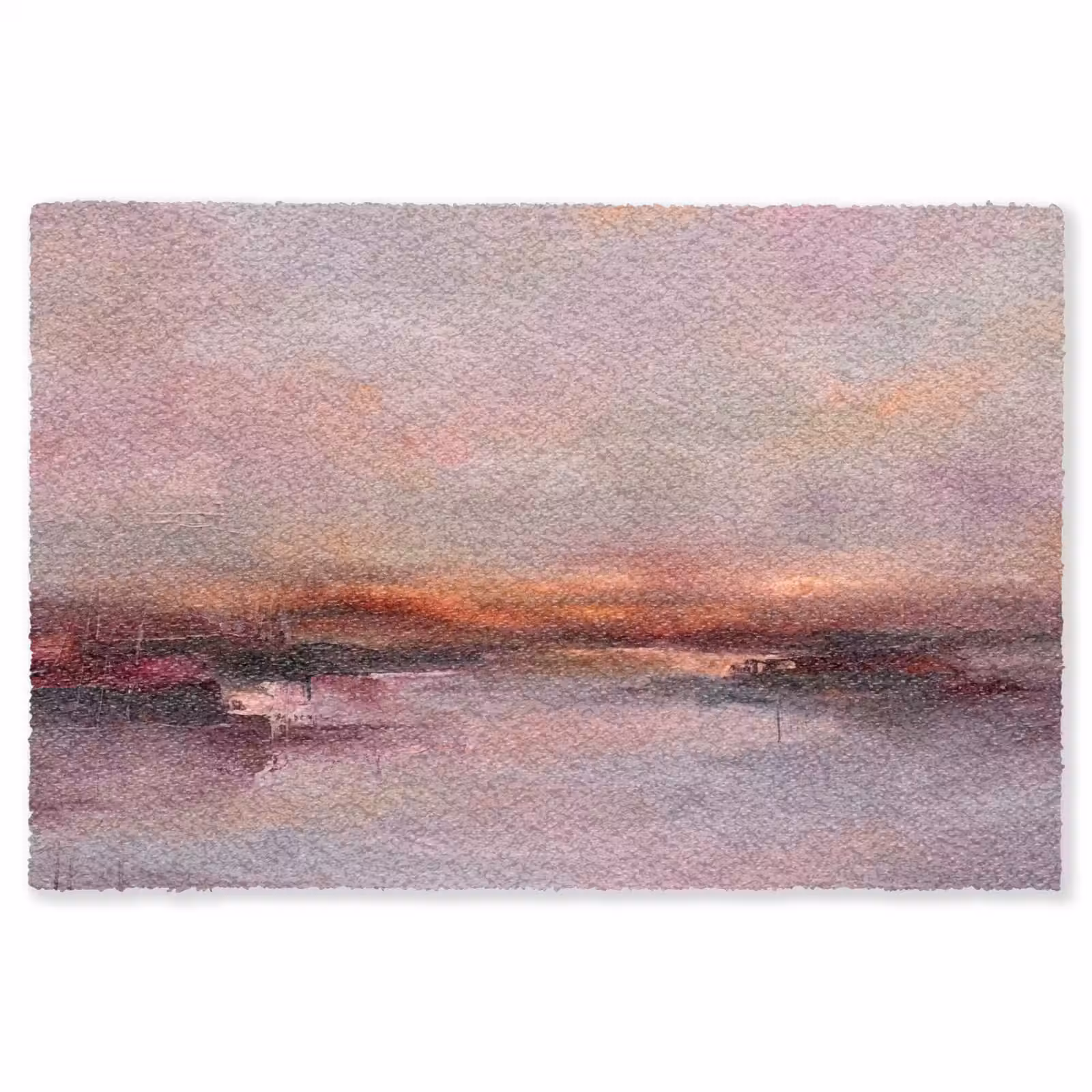 Vloerkleed - Landschap - Zonsondergang - Abstract - Modern - Roze — 1