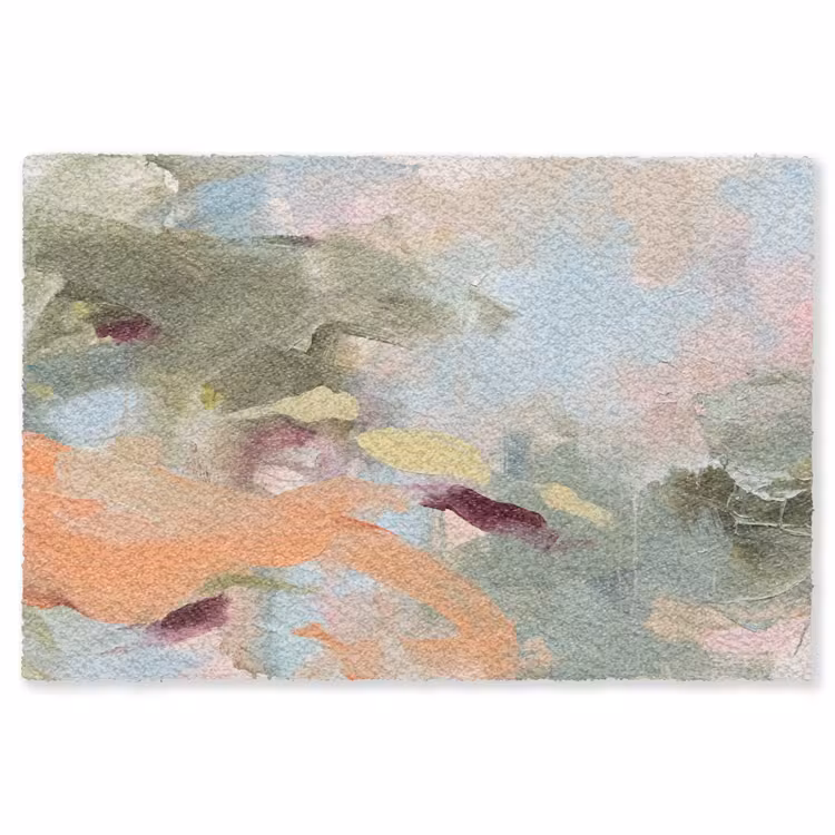 Vloerkleed - Abstract - Borstelstreken - Kunst - Modern - Pastel — 1