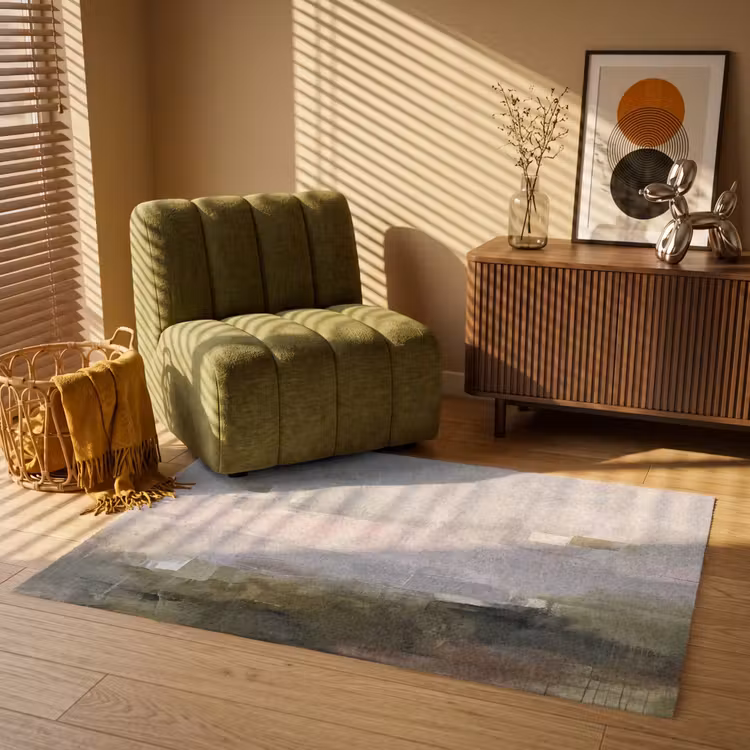 Vloerkleed - Abstract - Gelaagd - Kunst - Modern - Grijs-Groen — 2
