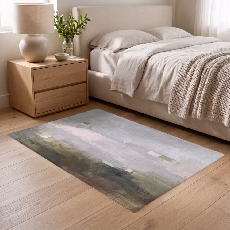 Vloerkleed - Abstract - Gelaagd - Kunst - Modern - Grijs-Groen — 5
