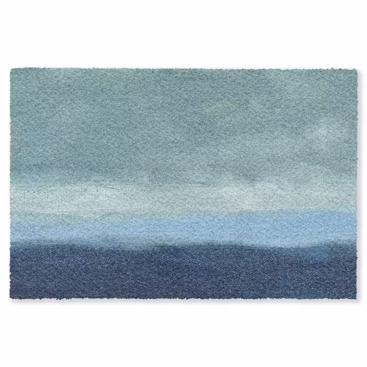 Vloerkleed - Abstract - Lagen - Rust - Modern - Blauw — 1