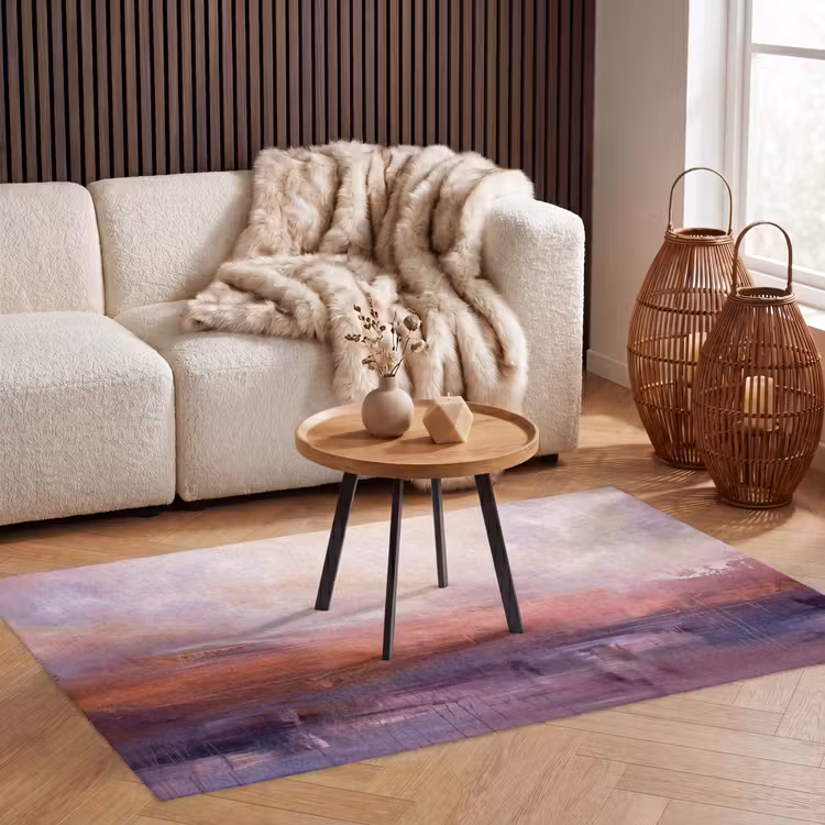 Vloerkleed - Abstract - Landschap - Modern - Paars - Oranje — 3