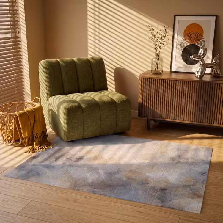 Vloerkleed - Abstract - Wolken - Sfeervol - Beige - Grijs — 2